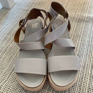 Grey Franco Sarto Platform Sandals